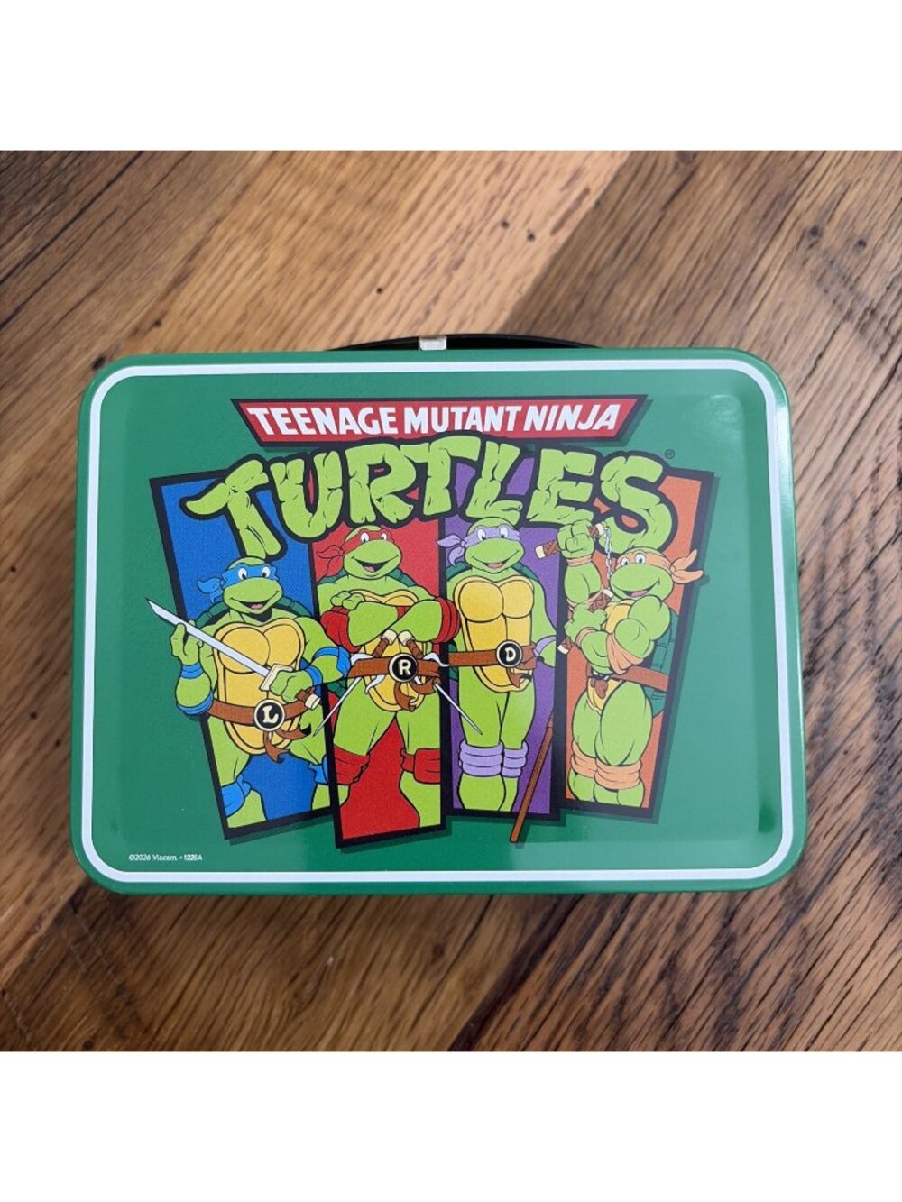 TMNT Teenage Turtles 4 x 5.5 inch Metal Holder Lunchbox Storage Tin Money Box